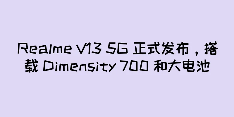 Realme V13 5G 正式发布，搭载 Dimensity 700 和大电池