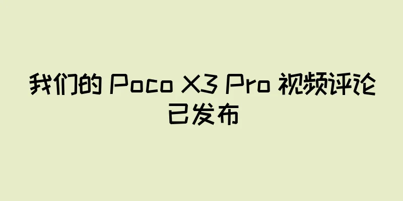 我们的 Poco X3 Pro 视频评论已发布