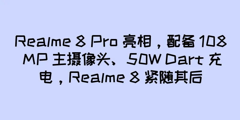 Realme 8 Pro 亮相，配备 108 MP 主摄像头、50W Dart 充电，Realme 8 紧随其后