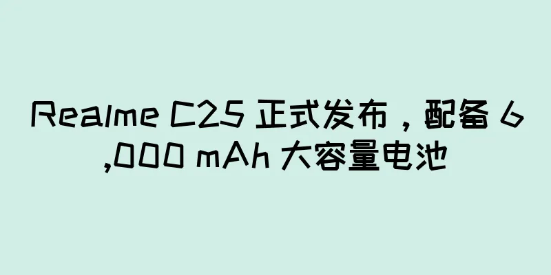 Realme C25 正式发布，配备 6,000 mAh 大容量电池