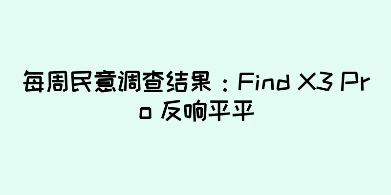每周民意调查结果：Find X3 Pro 反响平平