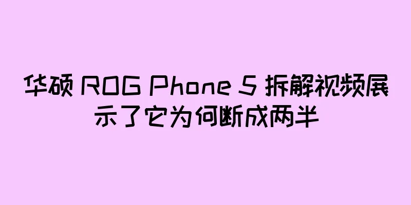 华硕 ROG Phone 5 拆解视频展示了它为何断成两半