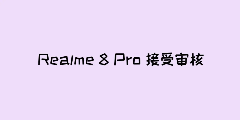 Realme 8 Pro 接受审核