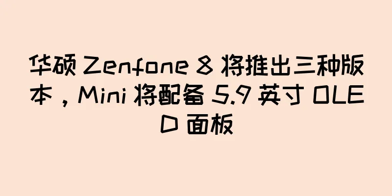 华硕 Zenfone 8 将推出三种版本，Mini 将配备 5.9 英寸 OLED 面板