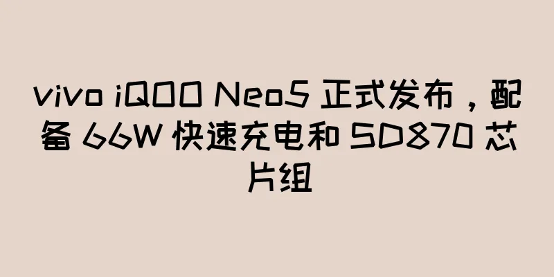 vivo iQOO Neo5 正式发布，配备 66W 快速充电和 SD870 芯片组