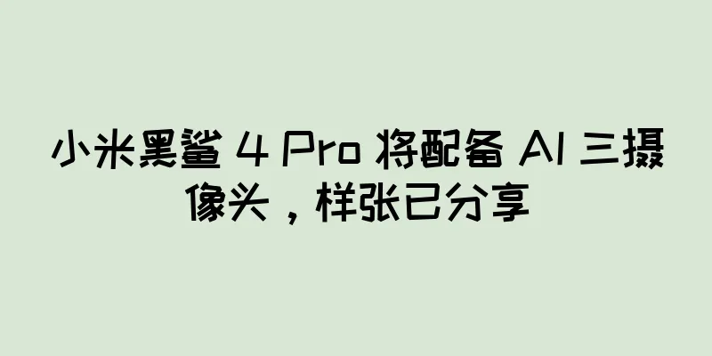 小米黑鲨 4 Pro 将配备 AI 三摄像头，样张已分享