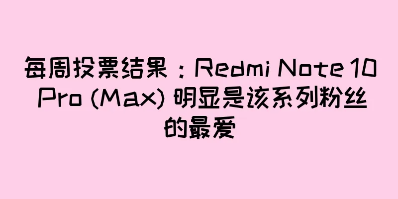 每周投票结果：Redmi Note 10 Pro (Max) 明显是该系列粉丝的最爱