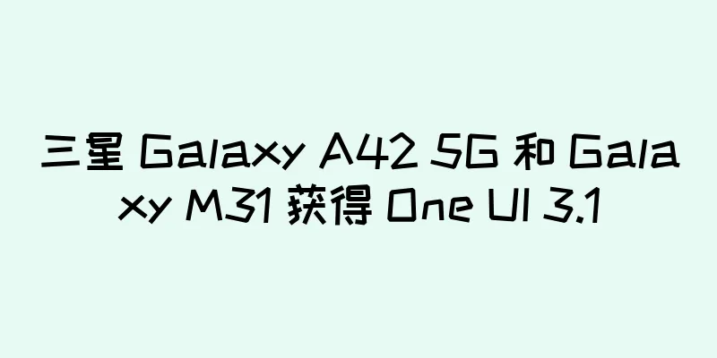 三星 Galaxy A42 5G 和 Galaxy M31 获得 One UI 3.1