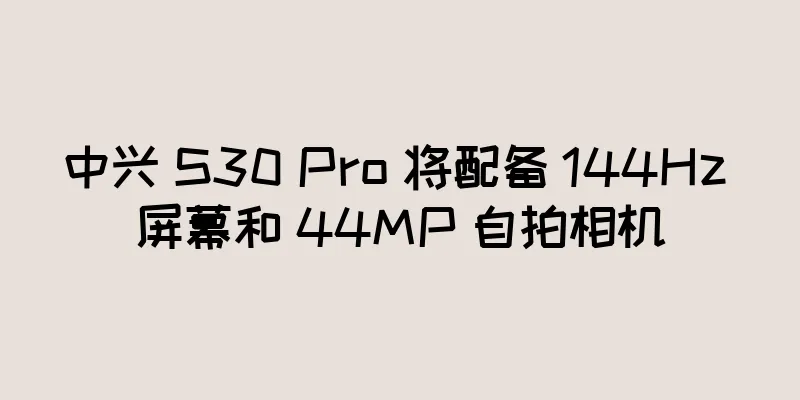 中兴 S30 Pro 将配备 144Hz 屏幕和 44MP 自拍相机