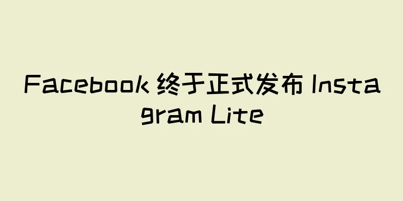 Facebook 终于正式发布 Instagram Lite