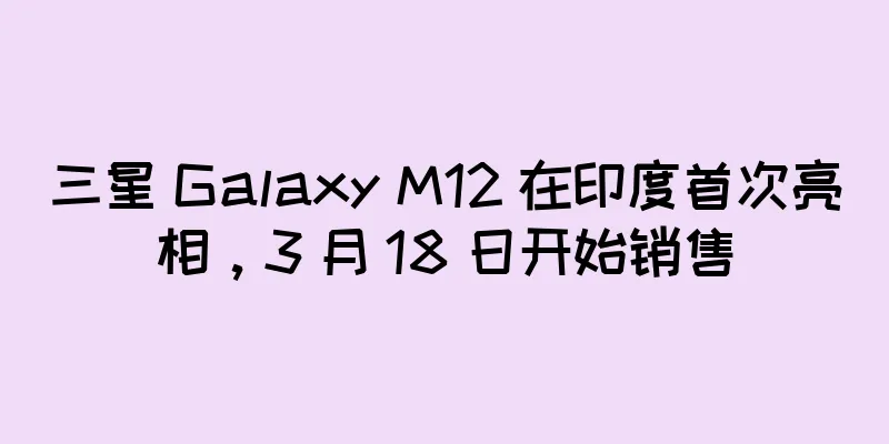 三星 Galaxy M12 在印度首次亮相，3 月 18 日开始销售