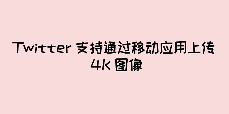 Twitter 支持通过移动应用上传 4K 图像