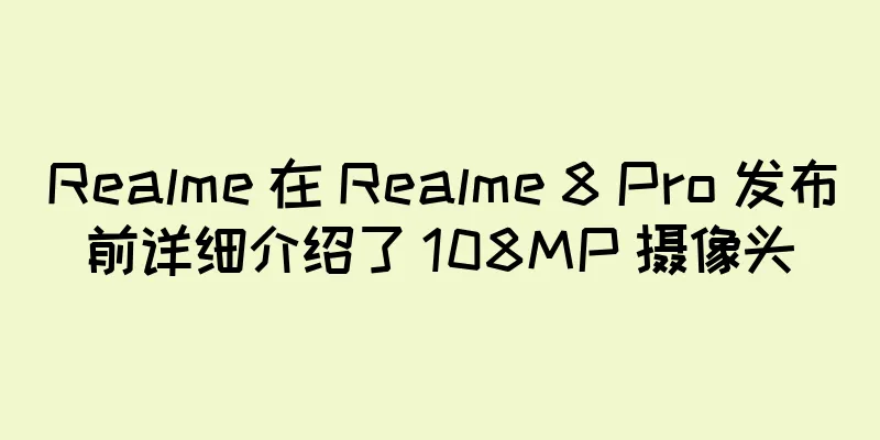 Realme 在 Realme 8 Pro 发布前详细介绍了 108MP 摄像头