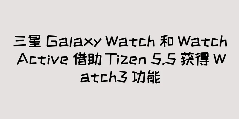 三星 Galaxy Watch 和 Watch Active 借助 Tizen 5.5 获得 Watch3 功能
