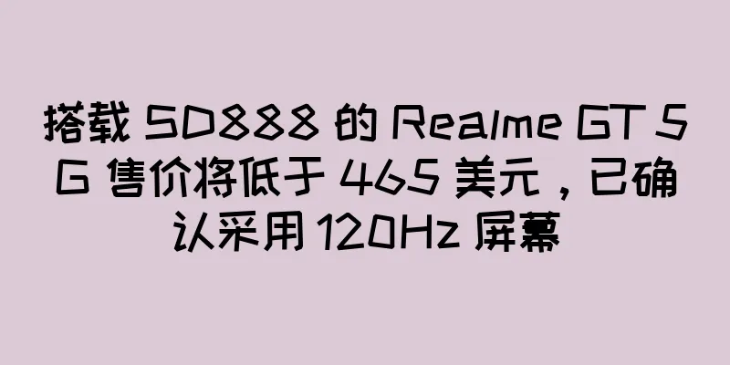 搭载 SD888 的 Realme GT 5G 售价将低于 465 美元，已确认采用 120Hz 屏幕
