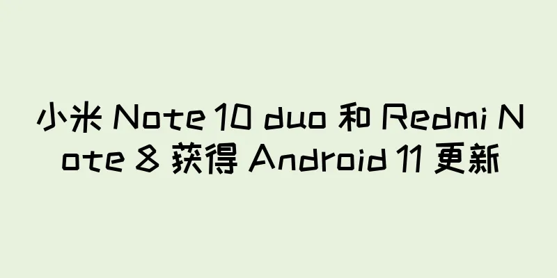 小米 Note 10 duo 和 Redmi Note 8 获得 Android 11 更新
