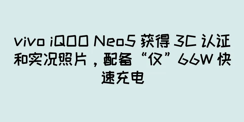vivo iQOO Neo5 获得 3C 认证和实况照片，配备“仅”66W 快速充电