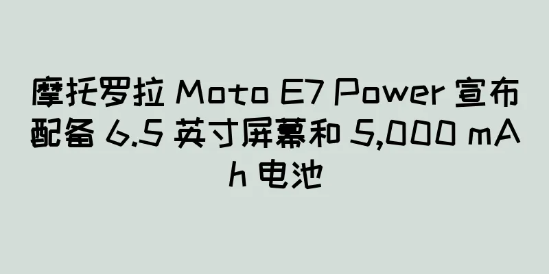 摩托罗拉 Moto E7 Power 宣布配备 6.5 英寸屏幕和 5,000 mAh 电池