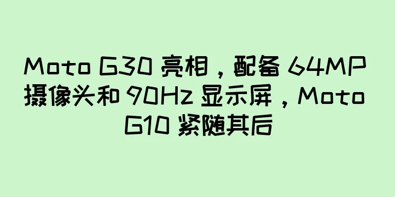 Moto G30 亮相，配备 64MP 摄像头和 90Hz 显示屏，Moto G10 紧随其后
