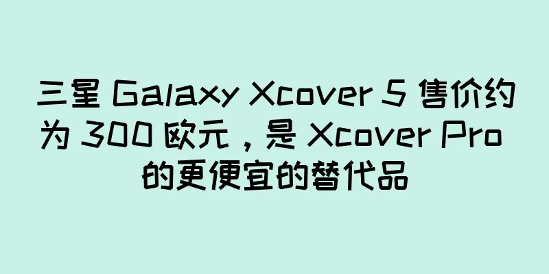 三星 Galaxy Xcover 5 售价约为 300 欧元，是 Xcover Pro 的更便宜的替代品