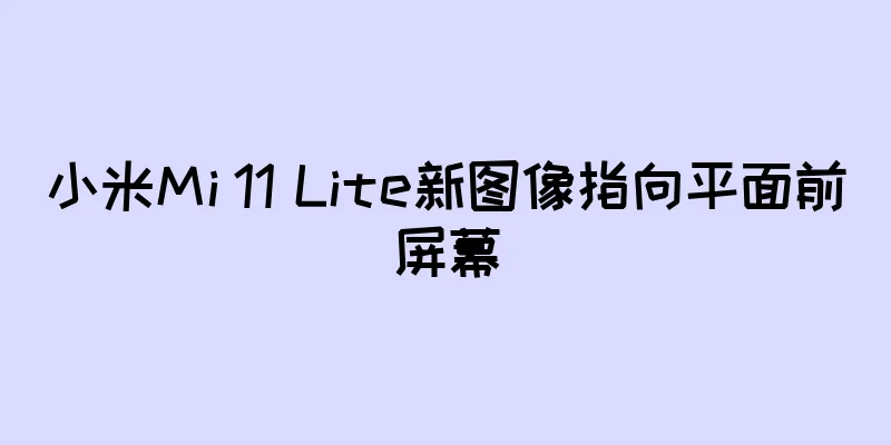 小米Mi 11 Lite新图像指向平面前屏幕