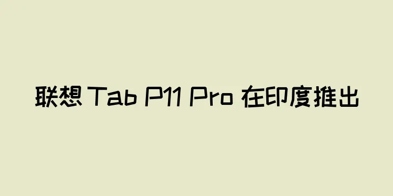 联想 Tab P11 Pro 在印度推出