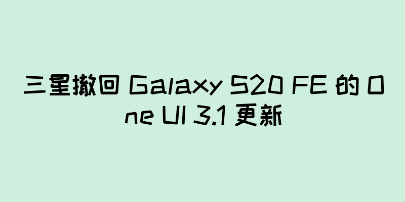 三星撤回 Galaxy S20 FE 的 One UI 3.1 更新