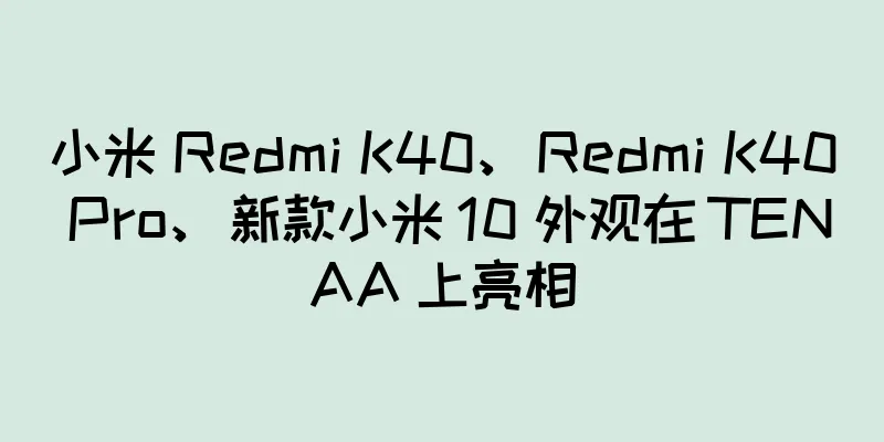 小米 Redmi K40、Redmi K40 Pro、新款小米 10 外观在 TENAA 上亮相