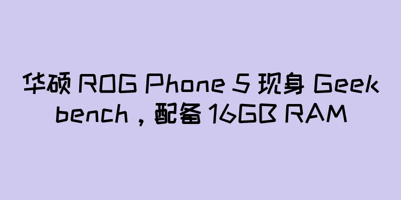 华硕 ROG Phone 5 现身 Geekbench，配备 16GB RAM