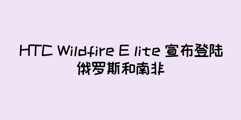 HTC Wildfire E lite 宣布登陆俄罗斯和南非