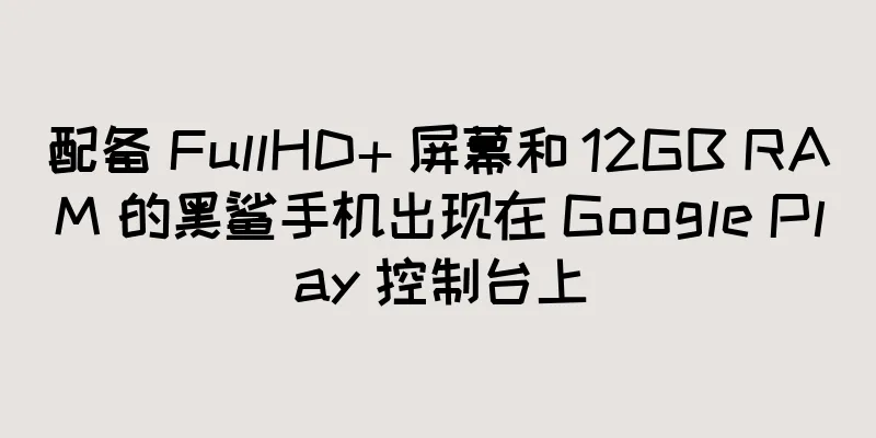 配备 FullHD+ 屏幕和 12GB RAM 的黑鲨手机出现在 Google Play 控制台上
