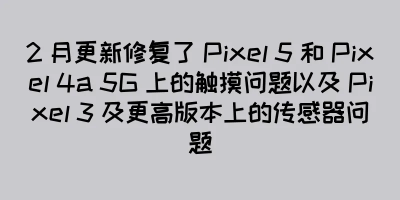 2 月更新修复了 Pixel 5 和 Pixel 4a 5G 上的触摸问题以及 Pixel 3 及更高版本上的传感器问题