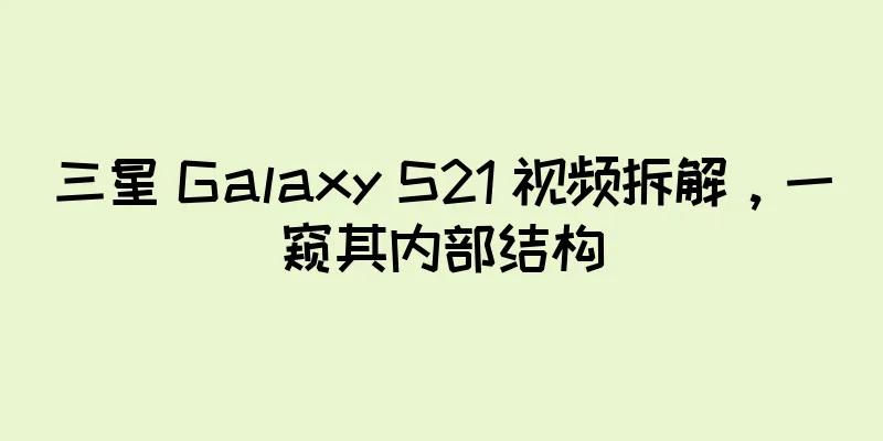 三星 Galaxy S21 视频拆解，一窥其内部结构