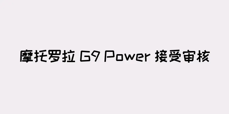 摩托罗拉 G9 Power 接受审核