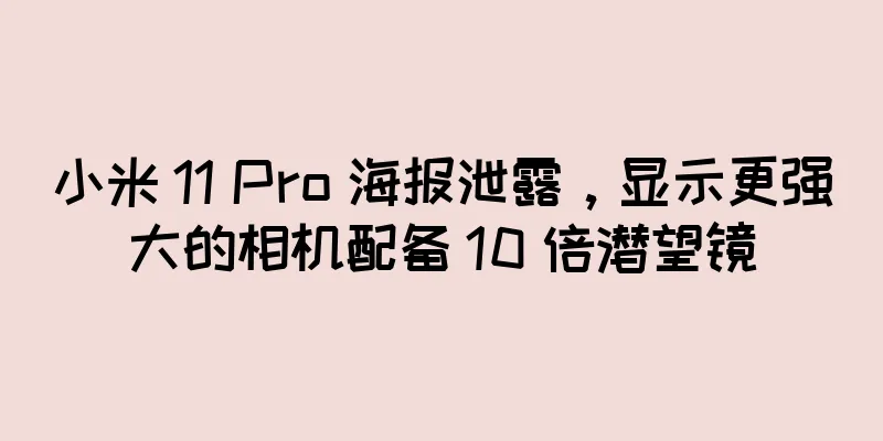 小米 11 Pro 海报泄露，显示更强大的相机配备 10 倍潜望镜