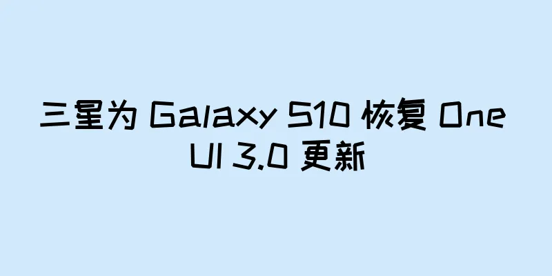 三星为 Galaxy S10 恢复 One UI 3.0 更新