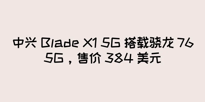 中兴 Blade X1 5G 搭载骁龙 765G，售价 384 美元