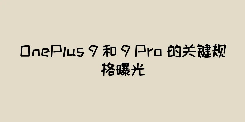 OnePlus 9 和 9 Pro 的关键规格曝光