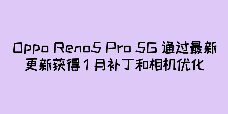 Oppo Reno5 Pro 5G 通过最新更新获得 1 月补丁和相机优化