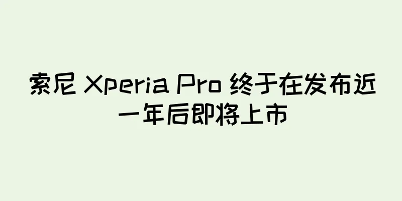 索尼 Xperia Pro 终于在发布近一年后即将上市