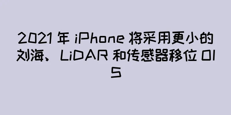 2021 年 iPhone 将采用更小的刘海、LiDAR 和传感器移位 OIS