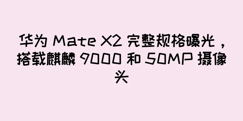 华为 Mate X2 完整规格曝光，搭载麒麟 9000 和 50MP 摄像头