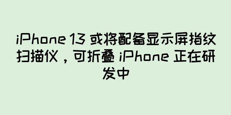iPhone 13 或将配备显示屏指纹扫描仪，可折叠 iPhone 正在研发中