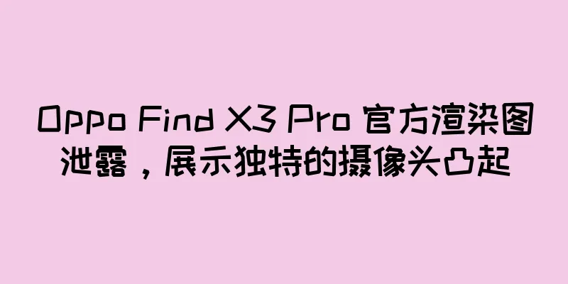 Oppo Find X3 Pro 官方渲染图泄露，展示独特的摄像头凸起