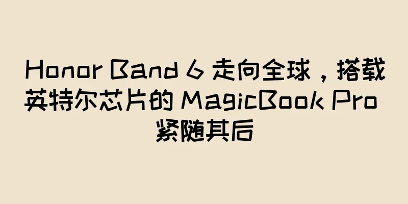 Honor Band 6 走向全球，搭载英特尔芯片的 MagicBook Pro 紧随其后