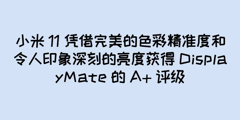 小米 11 凭借完美的色彩精准度和令人印象深刻的亮度获得 DisplayMate 的 A+ 评级