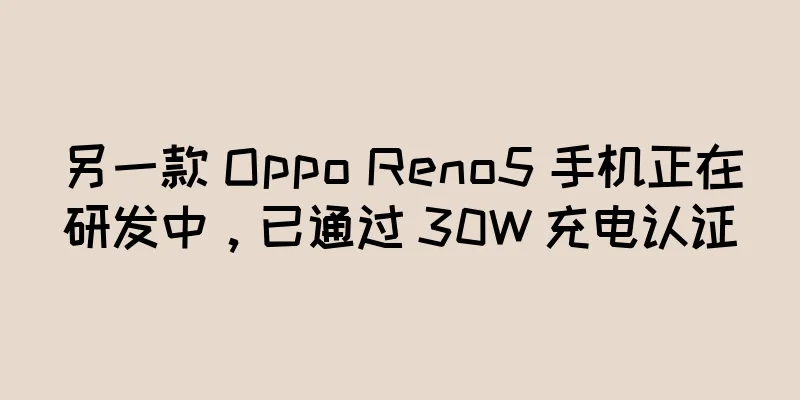 另一款 Oppo Reno5 手机正在研发中，已通过 30W 充电认证