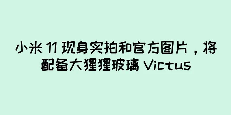 小米 11 现身实拍和官方图片，将配备大猩猩玻璃 Victus