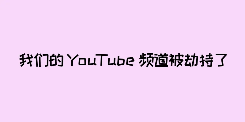 我们的 YouTube 频道被劫持了