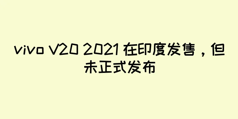 vivo V20 2021 在印度发售，但未正式发布
